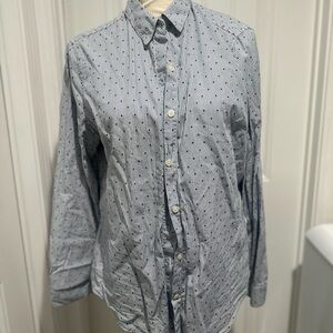 Banana Republic Men's Blue Pinstripe Shirt